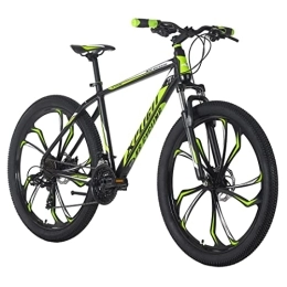 KS Cycling Bici KS Cycling, Mountain bike Hardtail 27, 5'' Xplicit nero / verde 21 marce RH 46 Unisex adulto, 27, 5 Zoll, 46 cm