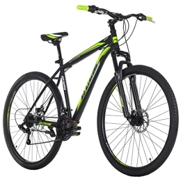 KS Cycling Bici KS Cycling, Mountain bike Hardtail Catappa nero / verde RH Unisex adulto, 29 Zoll, 46 cm