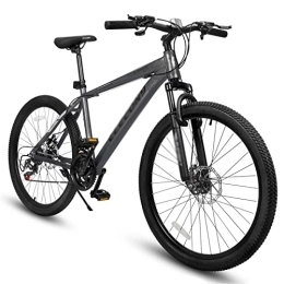 LANAZU Mountain Bike LANAZU Biciclette per adulti, mountain bike con telaio in alluminio, biciclette da fondo con freno a disco, adatte per fuoristrada e trasporti