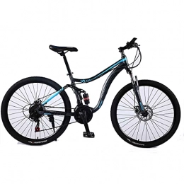 Lazzzgua Mountain Bike Lazzzgua 26 inch Road Bike Bicycles, 21-Speed Mechanical Disc Brake, Full Suspension Lightweight High Carbon Steel Frame with Dual Disc Brake Racing Cycle for Teens Adults