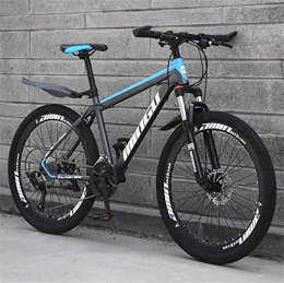 LBWT Mountain Bike LBWT 26 Pollici Mountain Bike, Unisex off-Road in Bicicletta, Sospensione Doppia, Acciaio-Alto Tenore di Carbonio, Articoli da Regalo (Color : Black Blue, Size : 24 Speed)