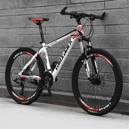 LBWT Mountain Bike LBWT 26 Pollici off-Road Ciclismo, Mountain Bike Studente, Sospensione Doppia, Outdoor Leisure Sport, Regali (Color : White Red, Size : 30 Speed)