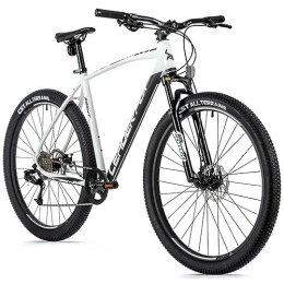 Leader Fox Mountain Bike Leaderfox Esent MTB, mountain bike, 29 pollici, 8 marce, disco per bicicletta, bianco, Rh41 cm