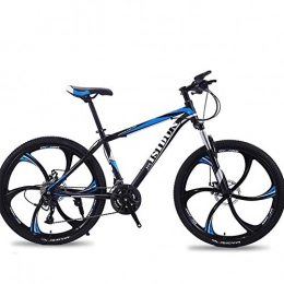 LWSTORE Bici LNSTORE Biciclette Mountain Bike for Adulti Uomo velocità variabile Doppio Freno a Disco di Assorbimento di Scossa off-Road Squisita fattura (Color : Black Blue, Size : 30speed)