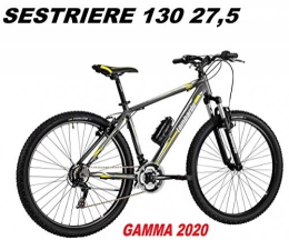 LOMBARDO BICI Mountain Bike LOMBARDO BICI SESTRIERE 130 Ruota 27, 5 Shimano Tourney TZ 21V Gamma 2020 (Anthracite Yellow Matt, 41 CM)