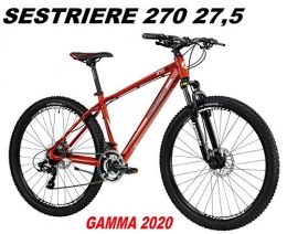 LOMBARDO BICI Mountain Bike LOMBARDO BICI SESTRIERE 270 Ruota 27, 5 Shimano Tourney 21V Gamma 2020 (Red Black Matt, 48 CM)