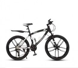 LUO Bici LUO Mountain bike per adulti, bici da neve in acciaio ad alto tenore di carbonio, bicicletta da citt con doppio freno a disco per studente, ruote integrate in lega di magnesio da 24 pollici, A, 30 v