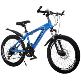 Lxyxyl Bici Lxyxyl Mountain Bike for Bambini 21 velocit Telaio in Acciaio 20 / 22 Pollici Ruota Doppia Sospensione velocit Variabile V Freno Bicicletta (Color : Blue, Size : 20inch)
