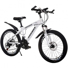 Lxyxyl Bici Lxyxyl Mountain Bike for Bambini - Mountain Bike Mobile in Materiale Ad Alto Tenore di Carbonio for La Giovent dei Bambini (Color : White, Size : 22)