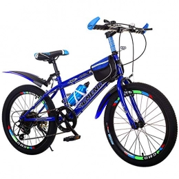 Lxyxyl Bici Lxyxyl Mountain Bike Hardtail - Mountain Bike in Acciaio Ad Alto Tenore di Carbonio for 6-7-8-9-10 Anni Scolaro Bambino (Color : Blue, Size : 22inch)