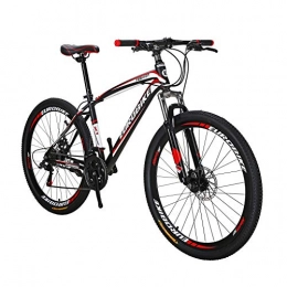 Lz Bike Bici Lz Bike Mountain Bike X1 Telaio In Acciaio 21 Velocità Anteriore e Posteriore Ruote 27.5 inchfreno a disco Hardtail Mountain Bike X1 Bicicletta, Rosso