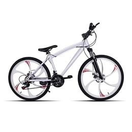 MHbyhks Mountain Bike 700C 21 Velocità Dual Disc Brake Bike (6 Righe) (Bianco)