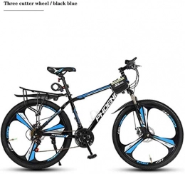 MJY Bici MJY Bicicletta da mountain bike, telaio in lega di alluminio, doppio freno a disco, ruote da 26 pollici, velocità 21 / 24 / 27 / 30, 3 ruote da taglio, 6 ruote da taglio 6-11, 21