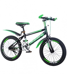 SXMXO Mountain Bike Mountain Bici per Bambini 20 '' Mountain Bike Special Sella Ananas Texture Pneumatico Anti-Skid Wear Single Speed Ciclismo Dual Disc Brake, Green