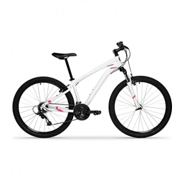 DXDHUB Mountain Bike Mountain Bike, 21 velocità, ruote da 27, 5 pollici, telaio leggero in lega di alluminio, doppio freni a V in acciaio, tre opzioni di colore. (Colore: Bianco-M)