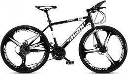 HUAQINEI Mountain Bike Mountain bike, 24 pollici mountain bike maschio e femmina adulto ultra leggero bicicletta a velocità variabile tri-telaio in lega con freni a disco (colore: bianco e nero, dimensioni: 21 velocità)