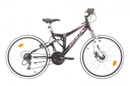 EDEN Bikes Bici Mountain bike 24 tutto sospeso ragazza Ariane / SPR – 18 Velocità – Freni Anteriore a disco e V-Brake posteriore