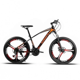 Bbhhyy Bici Mountain Bike, 26 inch Unisex Integrale Ruota MTB Sospensione 24 Ad Alta velocità in Acciaio al Carbonio Montatura Ultra Leggera (Color : Black Orange)