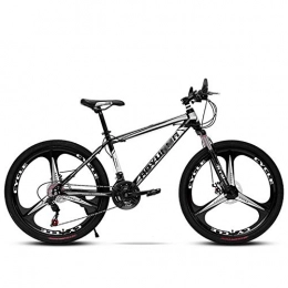 LJHSS Bici Mountain Bike 26 pollici, 21 / 24 / 27 / 30 velocit con doppio freno a disco, MTB adulto in acciaio ad alto tenore di carbonio, bicicletta hardtail con sedile regolabile ( Color : D1 , Size : 24 SPEED )
