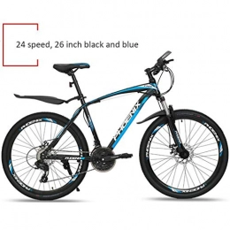 Bbhhyy Mountain Bike Mountain Bike, 26 Pollici 24 velocità Mountain Bike Mountain Bike Unisex Il Migliore Regalo (Color : Black Blue)