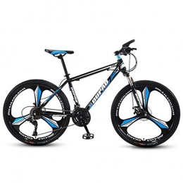 Dsrgwe Bici Mountain Bike, 26inch Mountain bike, biciclette Hardtail Montagna, doppio freno a disco anteriore e sospensioni, 26inch Ruota, telaio in acciaio al carbonio ( Color : Black+Blue , Size : 27-speed )