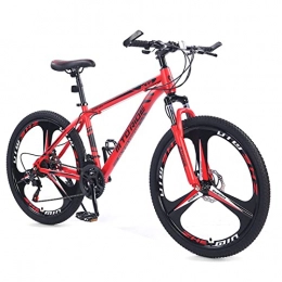 AZXV Bici Mountain Bike a Sospensione Integrale Bici in Acciaio ad Alta Carbonio, Meccanico Dual Disc-Freni a Disco-Assorbimento Ammortizzatore Adulti Adulti Bicicletta MTB, 2 Red