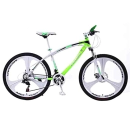 LIUCHUNYANSH Bici Mountain Bike Bici da strada Bici adulta Mountain Bike MTB Strada Biciclette for uomini e donne 24 / 26in ruote regolabile Velocità doppio freno a disco ( Color : Green-24in , Size : 27 Speed )