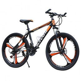 HT&PJ Mountain Bike Mountain Bike, Bicicletta Sportiva da Montagna da 24 pollici a 21 velocità, telaio in acciaio al carbonio, sospensione forcella anteriore con funzione di bloccaggio, freni a doppio disco (Arancione)