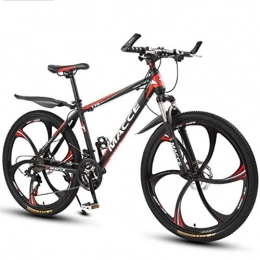 JLFSDB Mountain Bike Mountain Bike Bicycle Bicicletta Bici Montagna Biciclette 26" Ruote Ravine Bike con doppio disco anteriore Sospensione 21 24 27 velocità di acciaio al carbonio Telaio ( Color : Red , Size : 21 Speed )