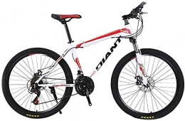 DSG Mountain Bike Mountain Bike da uomo a doppia sospensione a doppio disco da 26" a 21 velocità, colore: bianco