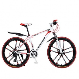 Mountain bike da uomo da 26 pollici, biciclette con freni a disco, mountain bike professionali ultraleggere e resistenti in lega di alluminio, una variet di forme tra cui scegliere,24/white~red,alloy