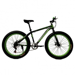Bbhhyy Mountain Bike Mountain Bike, Mountain Bike, 26 '' 4.0 Big Tyre Ebike 7 velocità della Neve Bike for Adulti Donna / Uomo 24 '' (Color : Dark Green, Size : 24 Inches)