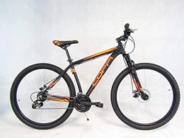 COPPI Mountain Bike Mountain bike mtb 29'' bicicletta bici in alluminio cambio shimano 21v forcella ammortizzata taglia S (cm 155 / 170) (41 (mt.1, 55 / 1, 70), nero / arancione)