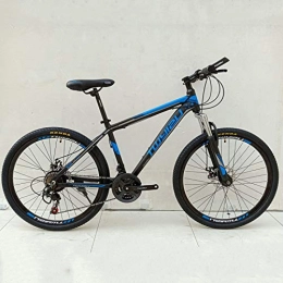 CXQ Mountain Bike Mountain bike per adulti da 26 pollici Frame Telaio leggero in lega di alluminio, bicicletta ad assorbimento degli urti a 21 velocità utilizzata per il pendolarismo per scendere dal lavoro, Black blue
