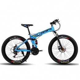 M-YN Bici Mountain Bike Per Adulti, Da 26 Pollici Uomini E Donne Mountain Bike In Acciaio Al Carbonio Bicicletta In Acciaio Bicicletta Mtb Bici Anti-assorbimento Shock-assorbente Do(Size:21 Speeds, Color:Blu)