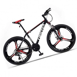 M-TOP Bici Mountain bike per adulti, in acciaio ad alto carbonio, velocità di discesa, MTB con sospensione anteriore e freno a disco meccanico, rosso, 24 velocità, 27, 5 pollici