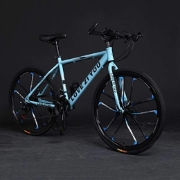  Bici Mountain bike per adulti, Outroad in acciaio ad alto contenuto di carbonio, bicicletta a 21 velocità, sospensione completa, MTB, doppio freno, bergrad, D-26", 24 marce