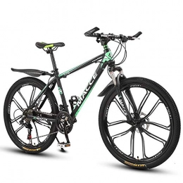 Nerioya Bici Mountain Bike, Sistema di Cambio velocità A 27 velocità con Freno A Doppio Disco / Bici con Forcella Anteriore Ammortizzata, C, 24 inch 27 Speed