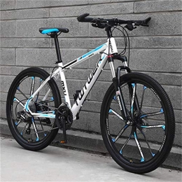 Domrx Bici Mountain Bike Ten Knife Wheel Riding Light Uomini e Donne Studenti Racing Youth Ammortizzatore Bicicletta-Bianco Blue_21 Speed_China