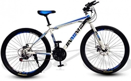HCMNME Mountain Bike Mountain bikes, 26 pollici Mountain bike adulto maschio e femmina Velocità Velocità Velocità Velocità Bicicletta Ruota raggio Telaio in lega con freni a disco ( Color : White blue , Size : 27 speed )