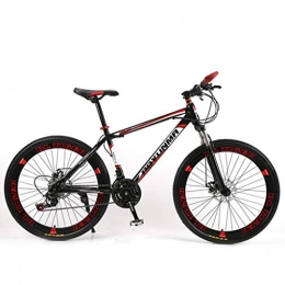 WGYDREAM Bici Mountainbike Bici Bicicletta MTB Mountain Bike, Biciclette Telaio acciaio al carbonio, doppio freno a disco e forcella anteriore, 26inch Spoke Wheel MTB Mountain Bike ( Color : Red , Size : 27-speed )