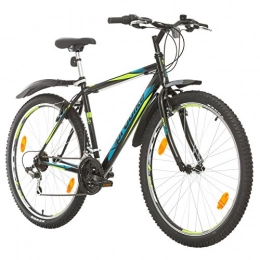 Multibrand Distribution Mountain Bike Multibrand, PROBIKE PRO 27, 27.5 Pollici, 483mm, Mountain Bike, Unisex, 21 velocità Shimano (Nero / Grigio-Verde + Parafango)