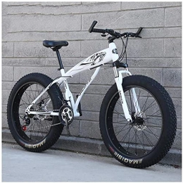 N&I Bici N&I Fat Tire Hardtail Mountain Bikes con sospensione anteriore per adulti e donne, 4 ampie tiri anti-slittamento, mountain bike high-con, in acciaio, Dual Disc Bike