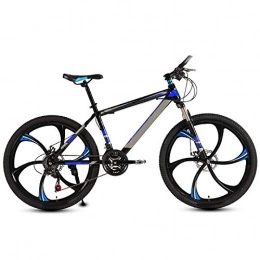 ndegdgswg Mountain Bike Ndegdgswg Mountain Bike - Bicicletta leggera da uomo e da donna, velocità variabile e assorbimento degli urti, 24 pollici27 velocità, sei coltello, una ruota Ultimate Edition-nero blu