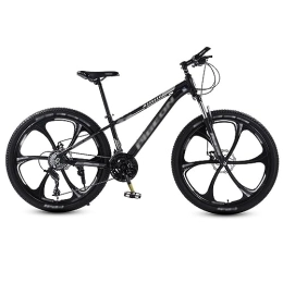 NYASAA Mountain Bike NYASAA Mountain bike per uomo e donna per adulti, telaio in acciaio ad alto tenore di carbonio con freno a doppio disco meccanico antiscivolo, adatto per uscire (black 26)
