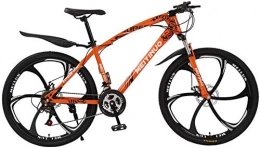 PAXF Mountain Bike PAXF Carbon-Rich Steel Strong 26 inch Mountain Bike Fully Suitable from 150 cm-185cm Disc Brake Front And Rear Full Suspension Boys-Men Bike with Front And Rear Fender-Orange
