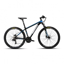 PXQ Mountain Bike PXQ - Mountain bike per adulti da 26 / 27, 5", Shimano M310-24 velocità, con forcella anteriore ammortizzata e freno a disco idraulico, in lega di alluminio ultraleggera, blu, 66 x 15, 4 cm