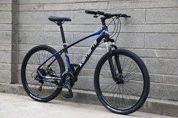 Qinmo Bici Qinmo Alluminio Mountain Bike 24 e 26 Pollici Mountain Student Bicicletta variabili del Doppio Disco di velocit Bike Brake Mountain Bike (Color : 26 inch Black Blue, Size : 21 Speed)