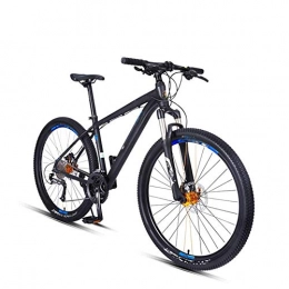 Qinmo Mountain Bike, con Serratura Forcella Anteriore 27.5 Pollici Adulti Biciclette Lega a Doppio Freno a Disco Telaio in Alluminio 27 velocit (Color : Blue)