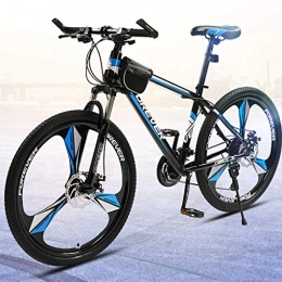 Qj Bici QJ Mountain Bike, 26 Pollici 30 velocità decentrabile Biciclette Student Double Disc Brake off-Road Racing per Adulti Blue Bicycle